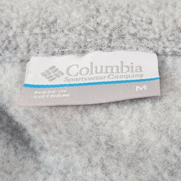 Columbia Light Grey Full Zip Long Sleeve Fleece Jacket Women's Size M - Picture 6 of 13